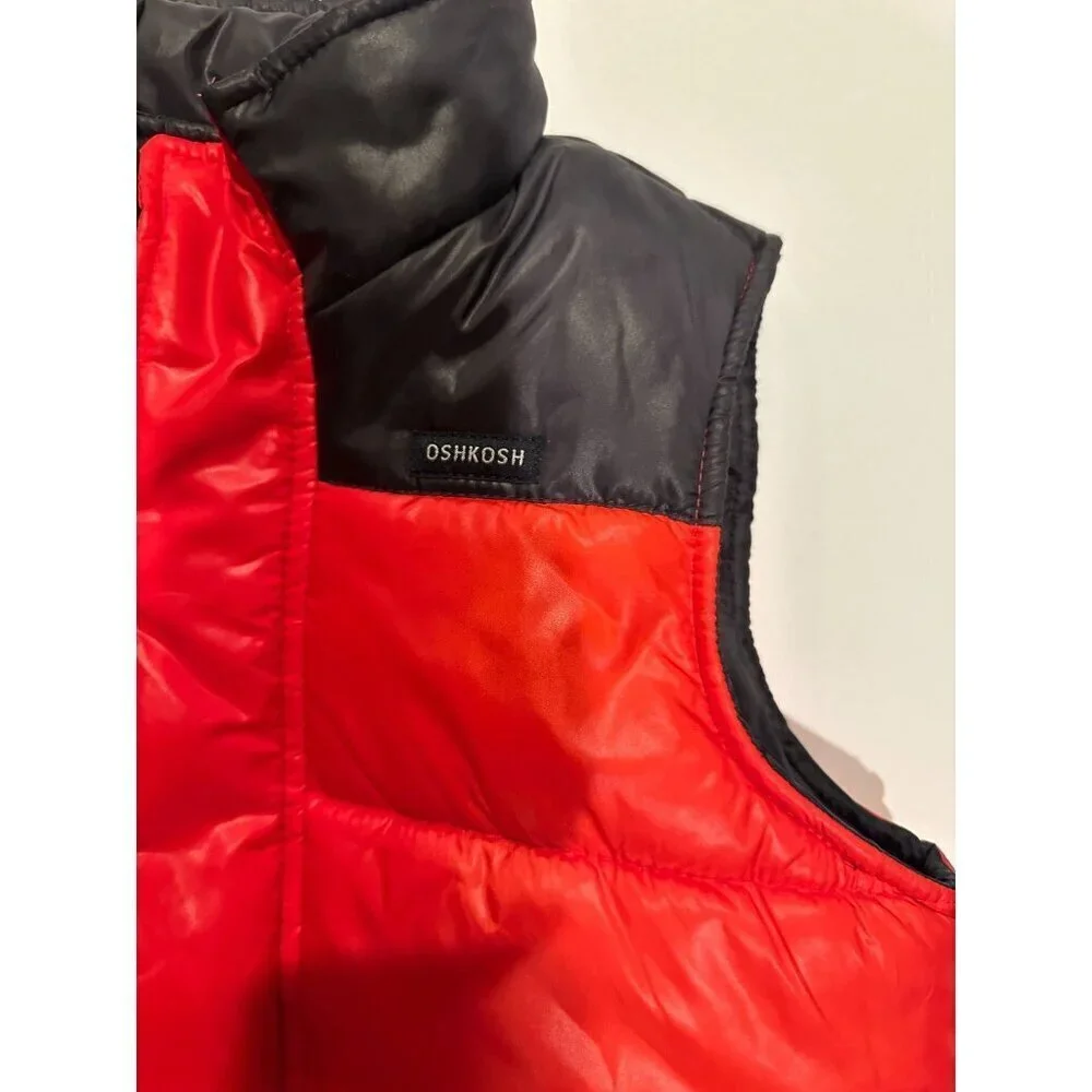 EUC Boys OshKosh B’gosh Zip Front Quilted Puffer Vest Water Resistant Size 8